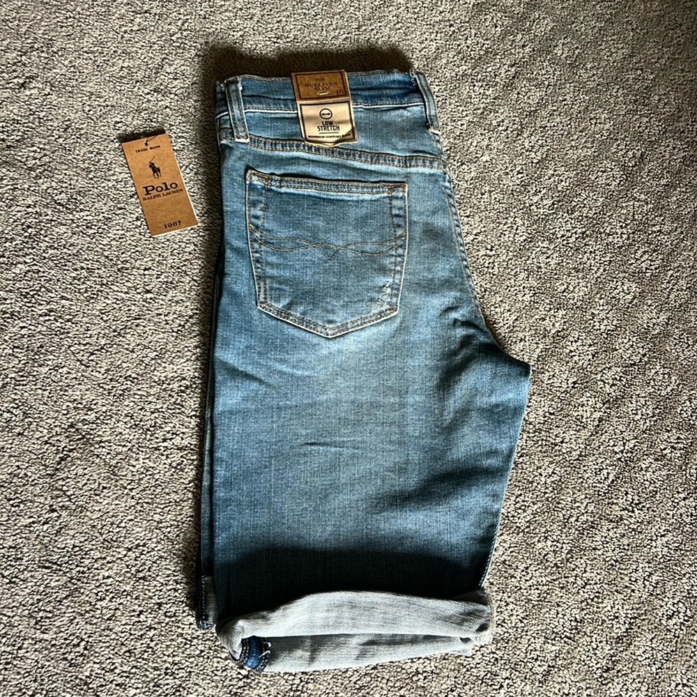 Polo denim shorts size 16. The Sullivan Slim. NWT